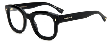 Men Premium Dsquared2 Eyeglasses: D2 0091 - Black - SpecSMART Eye Clinic (Diagonal View)